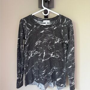 Evereve - Michael Stars Black and White Marble Long Sleeve Top